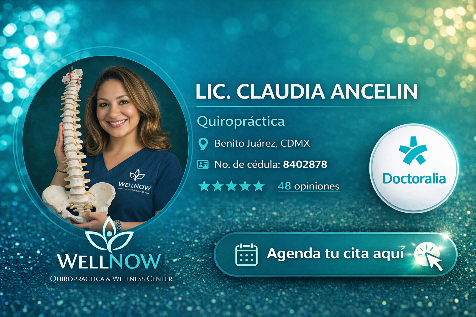 Lic. CLAUDIA ANCELIN QUIROPRÁCTICA DOCTORALIA version movil